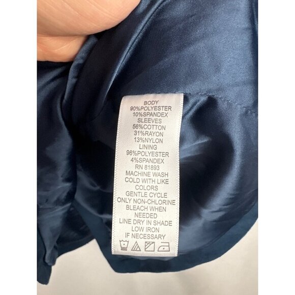 Halston Women’s Vintage Blue Shirt Jacket Size 4 - Picture 6 of 7